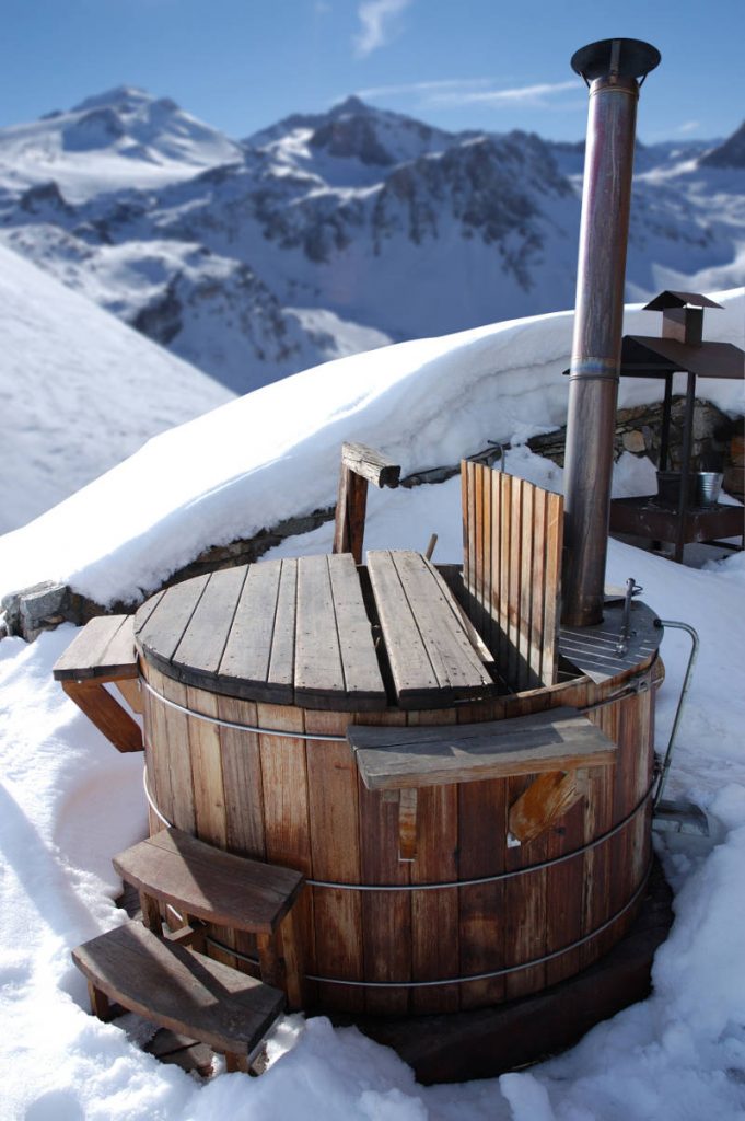 wood fired hot tub